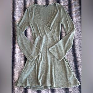 Express mini dress with bell sleeves.